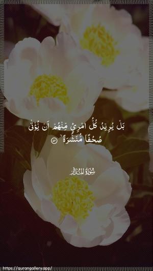 Al-Muddaththir Ayah 52 - Arabic wallpaper