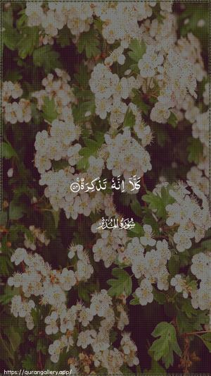 Al-Muddaththir Ayah 54 - Arabic wallpaper