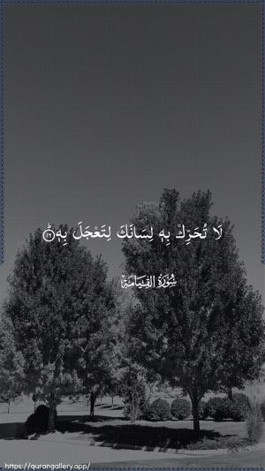 Al-Qiyaama Ayah 16 - Arabic wallpaper