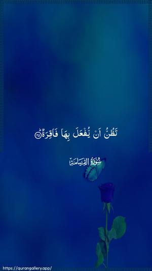 Al-Qiyaama Ayah 25 - Arabic wallpaper
