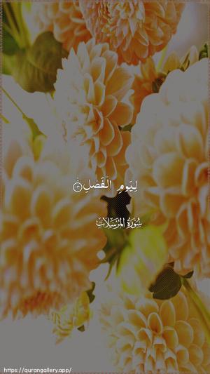 Al-Mursalaat Ayah 13 - Arabic wallpaper
