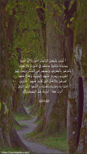 Al-A"raaf Ayah 157 - Arabic wallpaper