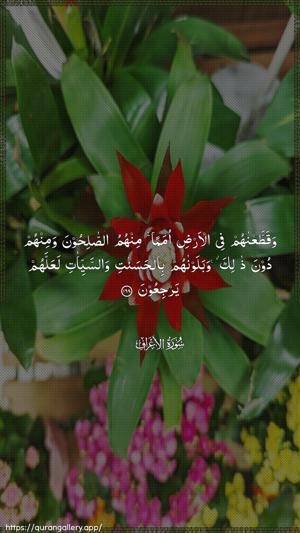 Al-A"raaf Ayah 168 - Arabic wallpaper