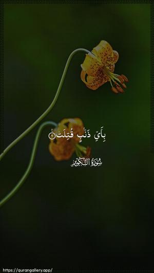 At-Takwir Ayah 9 - Arabic wallpaper