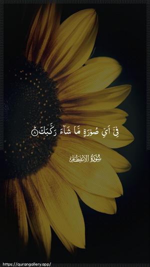 Al-Infitaar Ayah 8 - Arabic wallpaper
