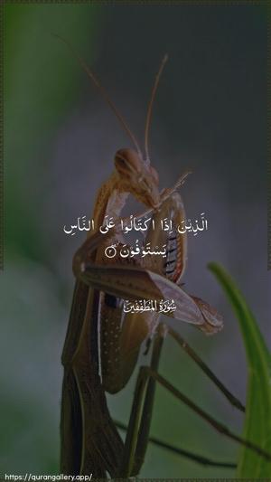 Al-Mutaffifin Ayah 2 - Arabic wallpaper