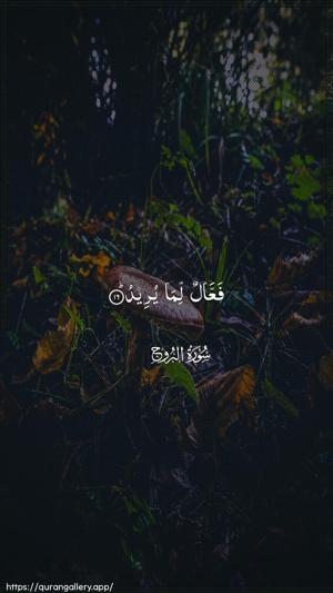 Al-Burooj Ayah 16 - Arabic wallpaper