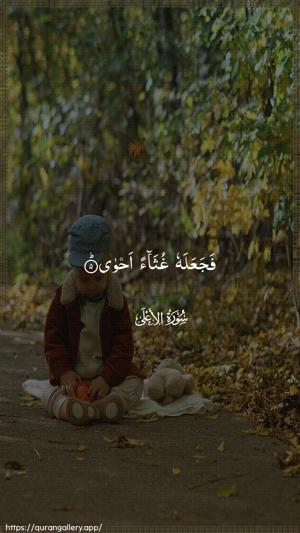 Al-A"laa Ayah 5 - Arabic wallpaper