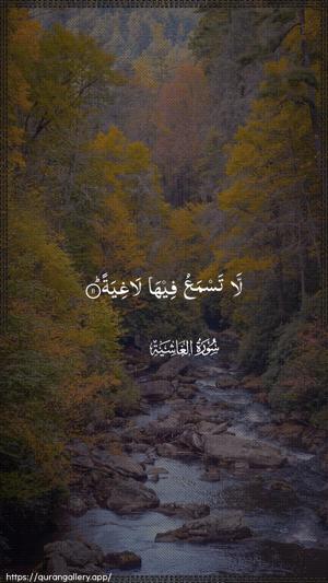 Al-Ghaashiya Ayah 11 - Arabic wallpaper