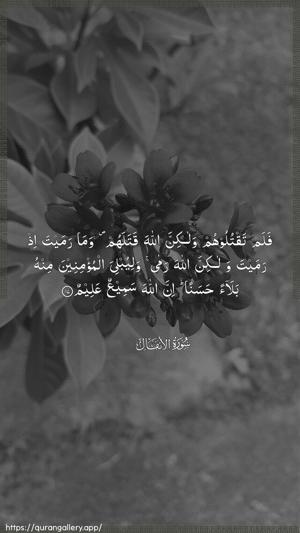 Al-Anfaal Ayah 17 - Arabic wallpaper