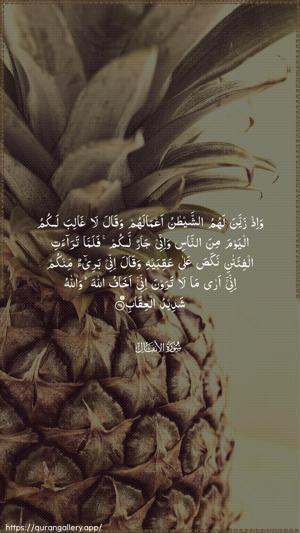 Al-Anfaal Ayah 48 - Arabic wallpaper