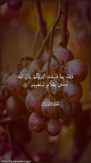 Al-Anfaal Ayah 51 - Arabic wallpaper