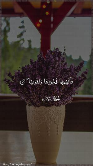 Ash-Shams Ayah 8 - Arabic wallpaper