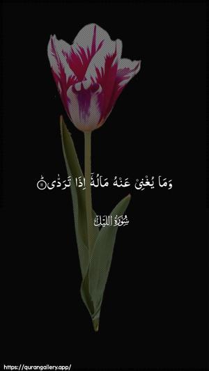 Al-Lail Ayah 11 - Arabic wallpaper