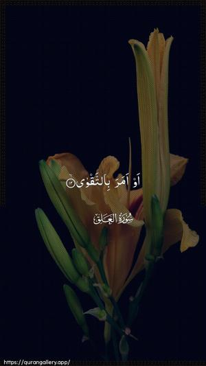 Al-Alaq Ayah 12 - Arabic wallpaper
