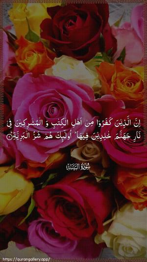 Al-Bayyina Ayah 6 - Arabic wallpaper