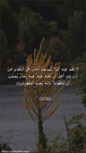 At-Tawba Ayah 108 - Arabic wallpaper
