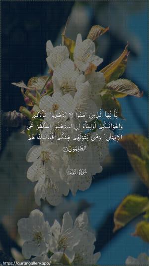 At-Tawba Ayah 23 - Arabic wallpaper