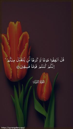 At-Tawba Ayah 53 - Arabic wallpaper