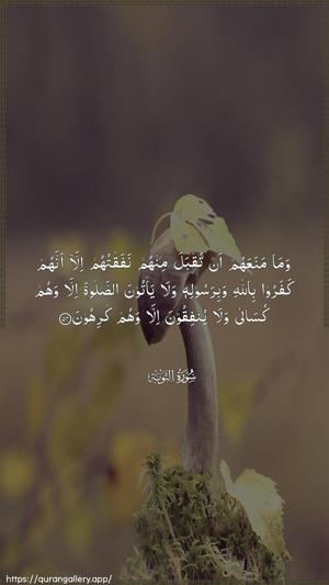 At-Tawba Ayah 54 - Arabic wallpaper
