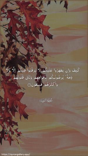 At-Tawba Ayah 8 - Arabic wallpaper