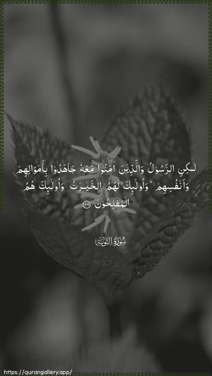 At-Tawba Ayah 88 - Arabic wallpaper