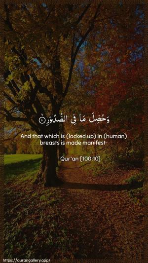 Al-Aadiyaat Ayah 10 - Arabic + English wallpaper