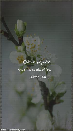 Al-Aadiyaat Ayah 2 - Arabic + English wallpaper