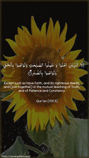 Al-Asr Ayah 3 - Arabic + English wallpaper