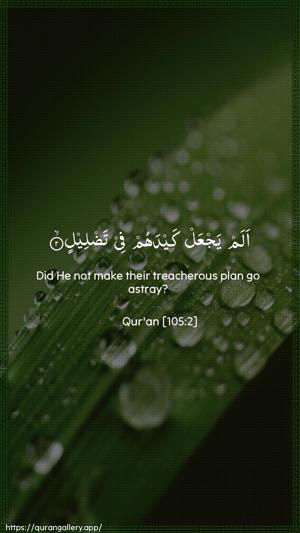 Al-Fil Ayah 2 - Arabic + English wallpaper