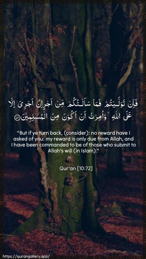 Yunus Ayah 72 - Arabic + English wallpaper