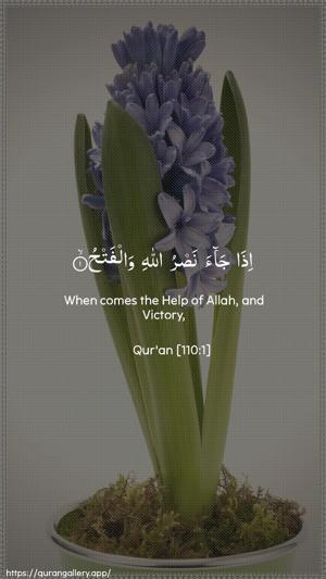 An-Nasr Ayah 1 - Arabic + English wallpaper