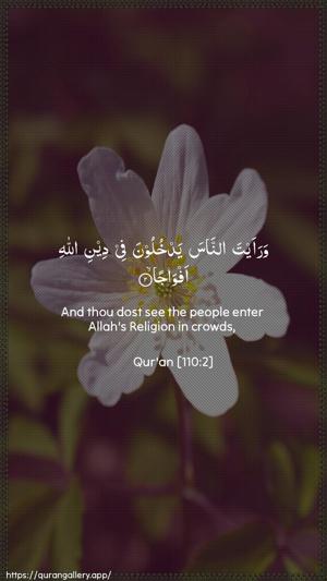 An-Nasr Ayah 2 - Arabic + English wallpaper