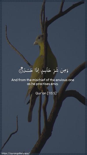 Al-Falaq Ayah 5 - Arabic + English wallpaper