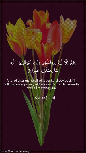 Hud Ayah 111 - Arabic + English wallpaper