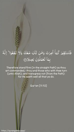 Hud Ayah 112 - Arabic + English wallpaper