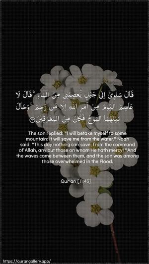 Hud Ayah 43 - Arabic + English wallpaper