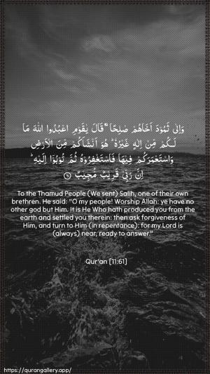 Hud Ayah 61 - Arabic + English wallpaper
