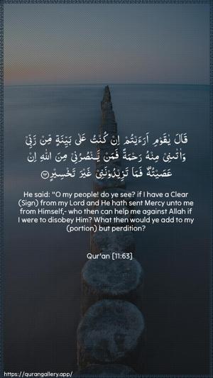 Hud Ayah 63 - Arabic + English wallpaper