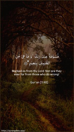 Hud Ayah 83 - Arabic + English wallpaper