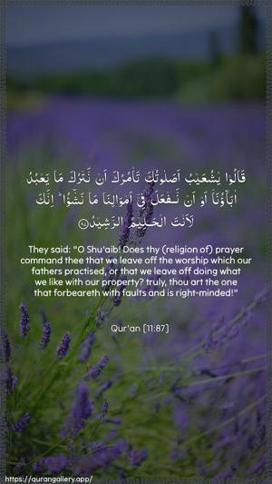 Hud Ayah 87 - Arabic + English wallpaper