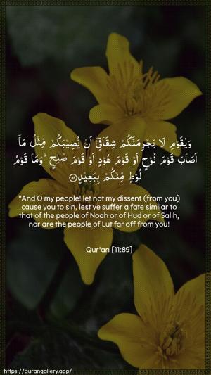 Hud Ayah 89 - Arabic + English wallpaper