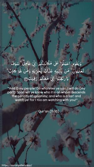 Hud Ayah 93 - Arabic + English wallpaper
