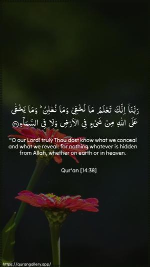 Ibrahim Ayah 38 - Arabic + English wallpaper