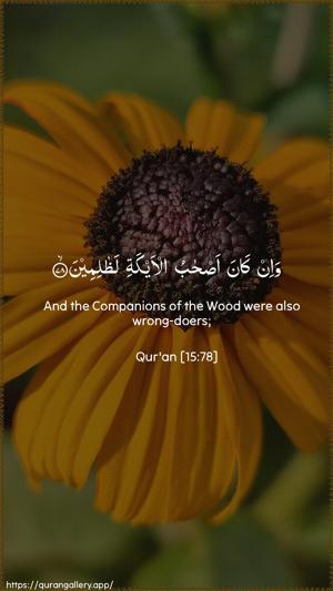 Al-Hijr Ayah 78 - Arabic + English wallpaper