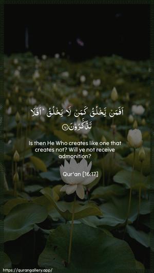 An-Nahl Ayah 17 - Arabic + English wallpaper
