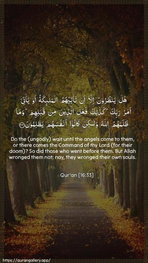 An-Nahl Ayah 33 - Arabic + English wallpaper