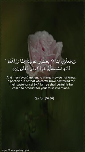 An-Nahl Ayah 56 - Arabic + English wallpaper