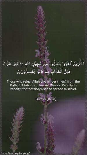 An-Nahl Ayah 88 - Arabic + English wallpaper