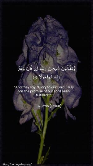 Al-Israa Ayah 108 - Arabic + English wallpaper
